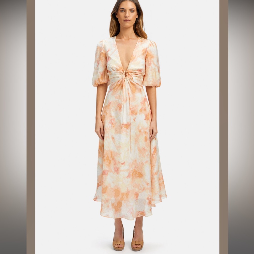 Bardot FARLOW MIDI SHIRT DRESS IN SUNSHINE size 4 (NEVER WORN WITH TAGS)